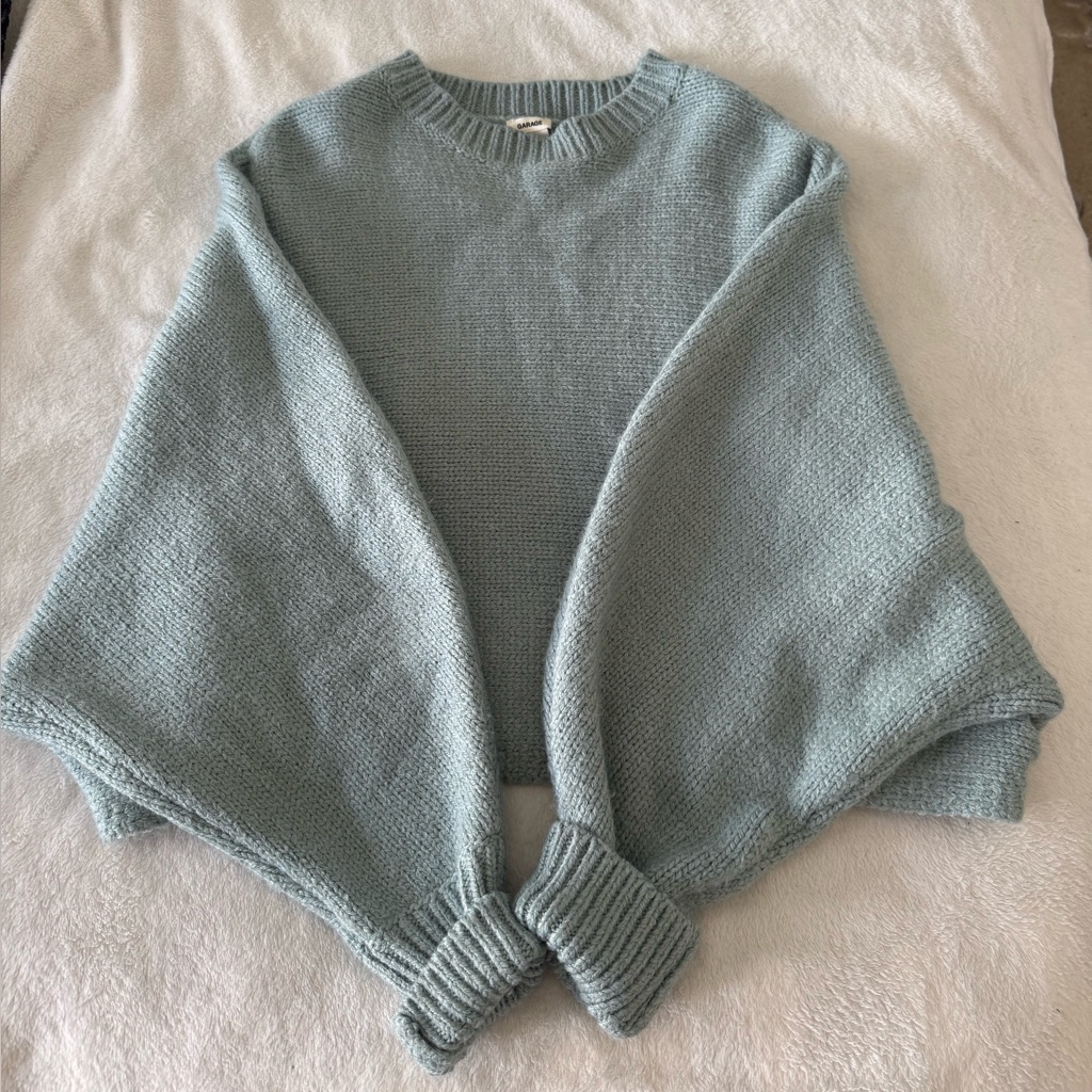Garage Women's Soft Teal Crew Neck Sweater